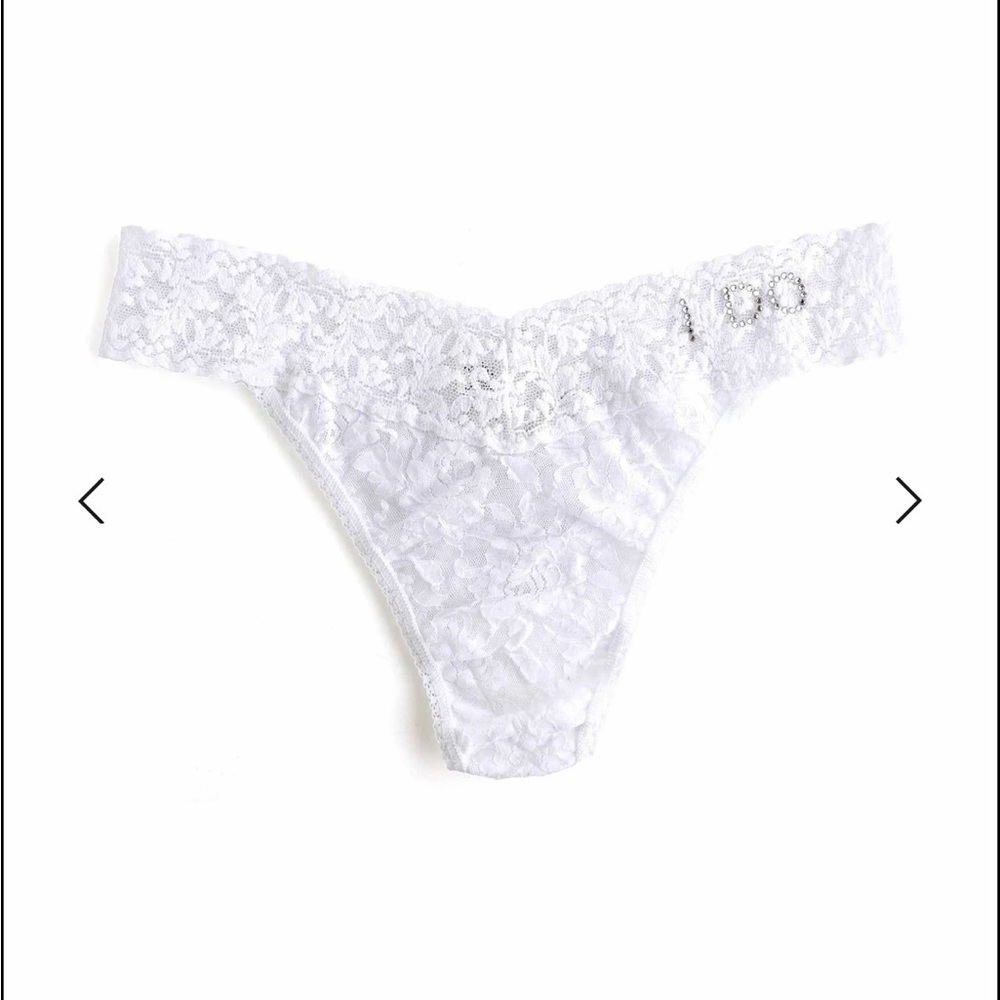 White Lace Bridal Thong